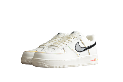 Nike Air Force 1'07 Beige Noir Or Dégradé