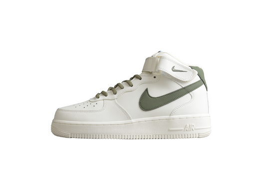 Nike Air Force 1'07 Mid Blanc Vert Foncé