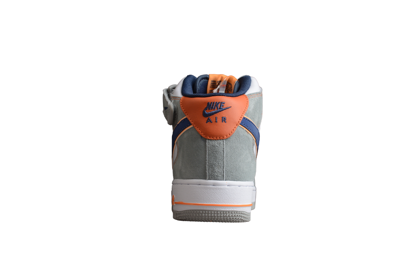 Nike Air Force 1'07 Gris Bleu Foncé Rouge Orange